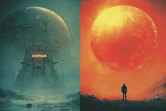design premium sci fi book covers for your series