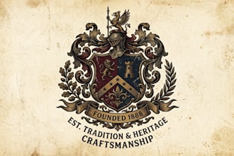 design a unique and professional crest logo