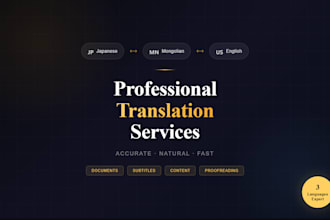 translate english japanese mongolian fast and accurately
