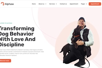 design redesign wix dog trainer site pet groomer dog walking poop scooper websit