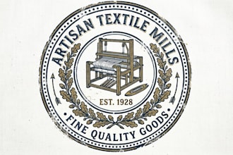 design a professional and stylish textile logo for your company