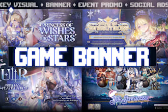 design game ads and banner for game marketing