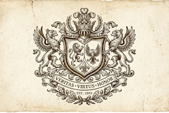 design a unique and premium crest logo
