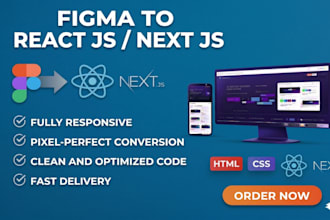 convert figma to react js, figma to next js, tailwind css responsive website