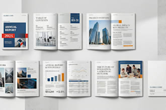 design clean, beautiful company or business report