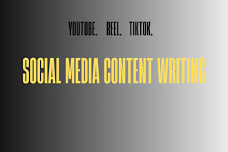 write script for social media content creation