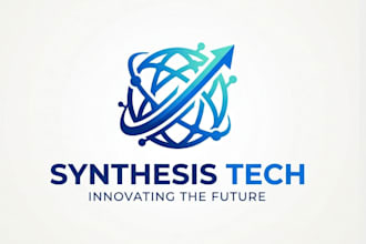 do technology cyber security tech IT company logo design