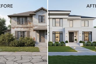 create interior design and realistic 3d rendering