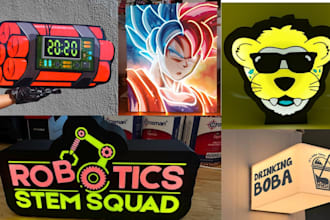 design printable lightbox, wall decor, billboards, text in 3mf for your business