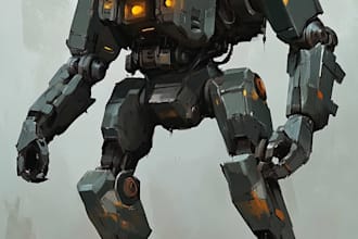 draw high quality mecha concepts