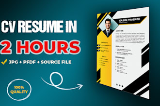 design a professional job winning resume or cv bio data