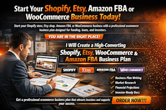 create a shopify store etsy shop woocommerce amazon fba business plan
