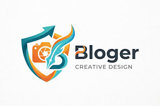 design a modern and creative blogger logo