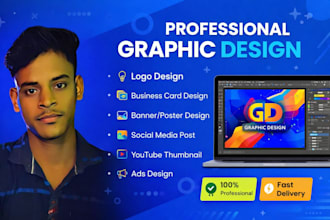 design professional logo, social media post, banner, ads design