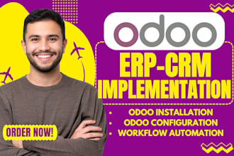 install, implement and configure odoo erp, CRM and business automation