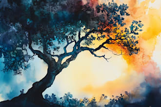 illustrate anything in watercolor style