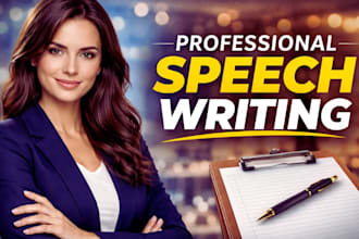 write profesional, engaging speech for any occasion