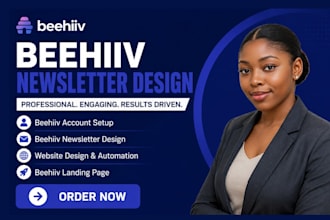setup beehiiv newsletter template beehiiv landing page beehiv email automation