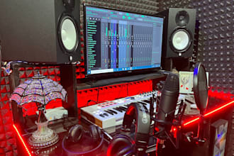 produce compose write lyrics and sing a complete bollywood style song