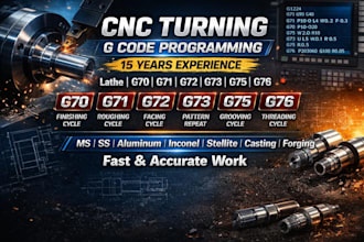 write cnc turning g code program for lathe operations