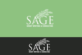 design clean organic nonprofit consultant logo