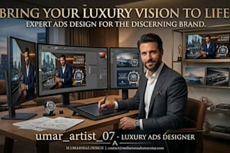 make attractive commercial ad for product or service