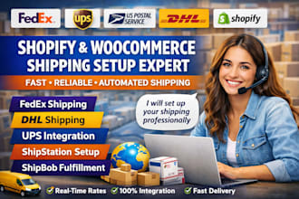 do shopify woocommerce shipping setup with fedex dhl ups shipstation shipbob