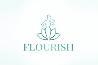 design fitness program watercolor logo