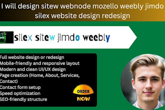 design sitew webnode mozello weebly jimdo  silex website design redesign
