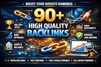 provide 90 plus good quality backlinks