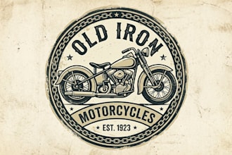 create surf, motorcycle vintage graphic design for tshirt logo