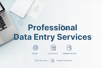 excel and word data entry, web research, digital marketing