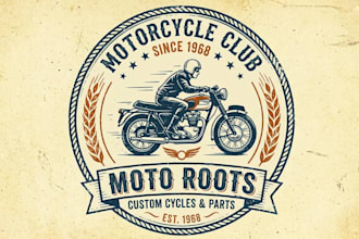 make classic, eagle, biker, motorcycle logo