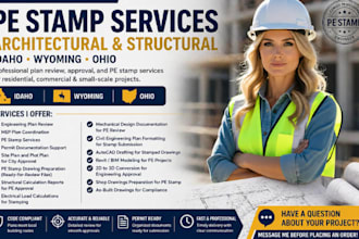 licensed architect civil engineer pe stamp in idaho, wyoming and ohio
