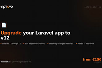 upgrade your laravel application to the latest version