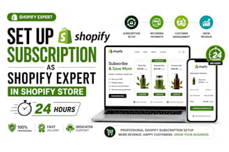 setup shopify subscription app membership shopify store subscription box website