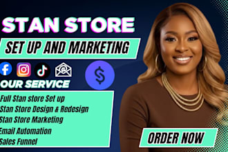 setup stan store design stan store upload digital products stan store marketing
