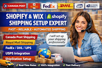 do canada post shipstation shipbob royal mail fedex dhl ups usps for shopify wix