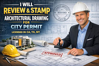pe stamp permit drawings as licensed architect in arizona, new york, tennessee
