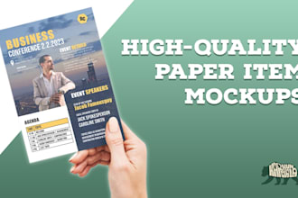 create mockups for posters, cards, business cards and more