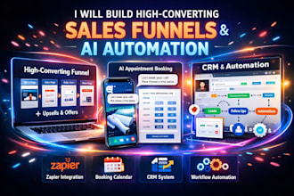 build gohighlevel sales funnels ai appointment booking calendar zapier CRM autom