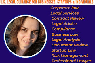 provide professional legal consulting as a US licensed attorney