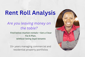 review your rent roll and find where you are leaving money on the table