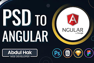develop static website using angular, react, vue js or ionic