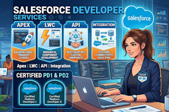be your salesforce developer for apex,lwc,api ,admin and customization