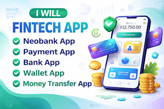 fintech app neobank app payment bank app wallet app money transfer app