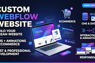 develop custom webflow website webflow cms webflow animation webflow ecommerce