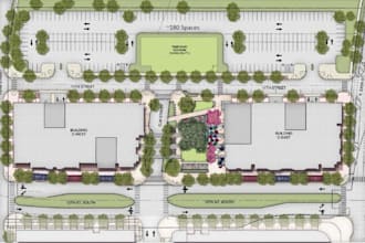 illustrate plot, plat, rv parking, site, property map design