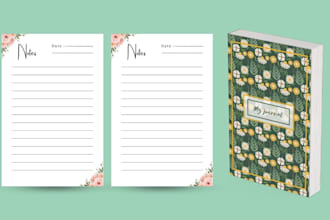 design professional journals and planners in canva