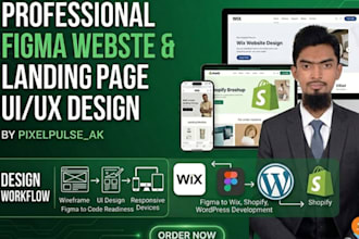figma website design, figma landing page, figma to wordpress and uiux design